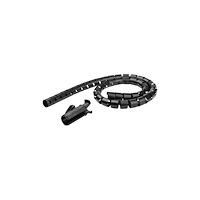 StarTech.com StarTech.com 2.5m (8.2ft) Cable Management Sleeve - Spiral - 1" (25mm) Diameter - W/ Cable Loading Tool - Black (CMSCOIL...