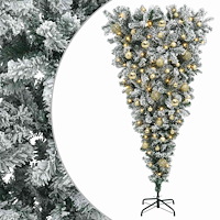 vidaXL Konstgjord julgran med julkulor 120 cm 150 LED-lampor Varmvit
