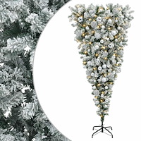 vidaXL Konstgjord julgran med julkulor 180 cm 300 LED-lampor Varmvit