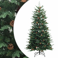 vidaXL Plast Hingad Julgran 180 cm PE & PVC Grön