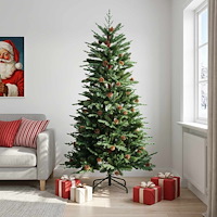 vidaXL Plast Hingad Julgran 240 cm PE & PVC Grön