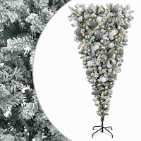 vidaXL Konstgjord julgran med julkulor 180 cm 300 LED-lampor Varmvit