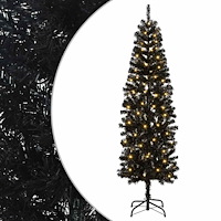 vidaXL Konstgjort smalt julträd 210 cm 300 LED-lampor Varmvit