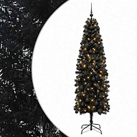vidaXL Smal konstgjord julgran med julkulor 180 cm 300 LED-lampor
