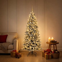 vidaXL Konstgjord julgran med julkulor 120 cm 150 LED-lampor Varmvit