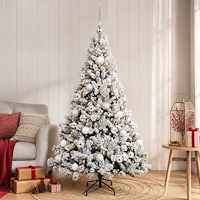 vidaXL Konstgjord julgran med kulor 120 cm 150 LED-lampor Varmvit