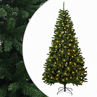 vidaXL Plast Hingad Julgran 240 cm 300 LED-lampor Varmvit