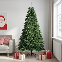 vidaXL Plast Hingad Julgran 210 cm PVC Medium Grön