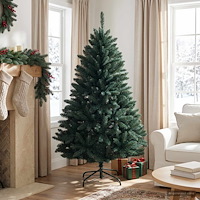 vidaXL Plast Hingad Julgran 150 cm PVC Mörkgrön