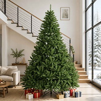 vidaXL Plast Hingad Julgran 270 cm PVC Ljusgrön