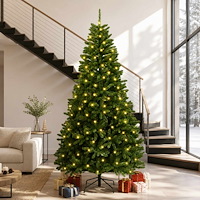 vidaXL Plast Hingad Julgran 300 cm 1000 LED-lampor Varmvit PVC