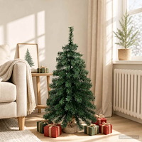 vidaXL Mini julgran 90 cm PVC Grön