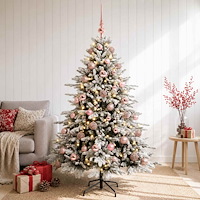 vidaXL Konstgjord julgran med julkulor 150 cm 150 LED-lampor Varmvit