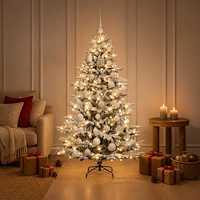 vidaXL Konstgjord julgran med julkulor 150 cm 150 LED-lampor Varmvit