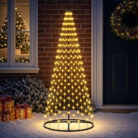 vidaXL LED Julgran EKENAS 165 cm 270 LED-lampor Varmvit Järn Svart