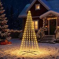 vidaXL LED Julgran EKENAS 235 cm 500 LED-lampor Varmvit Järn Svart