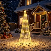 vidaXL LED Julgran EKENAS 285 cm 744 LED-lampor Varmvit Järn Svart