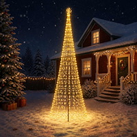 vidaXL LED Julgran EKENAS 400 cm 450 LED-lampor Varmvit Järn Svart