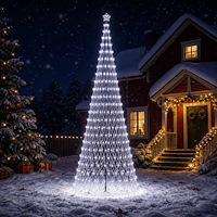 vidaXL LED Julgran EKENAS 400 cm 450 LED-lampor Kallvit Järn Svart