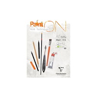 Clairefontaine Paint-On block A5 250 g, 40 ark vitt papper, multi-teknik, t...