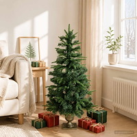vidaXL Mini julgran 120 cm PVC och PE Grön