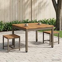 vidaXL Kaffeebord Naturlig och Kaffe 60 x 60,5 x 36 cm