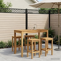 vidaXL Trädgård Bar Bord Vit tvätt 108,5 x 55 x 105 cm