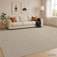 vidaXL Matta Beige 300 x 400 cm 100% Polyester 3 mm Tvättbar