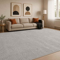 vidaXL Matta Grå 300 x 400 cm 100% Polyester 3 mm Tvättbar
