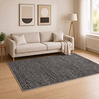 vidaXL Matta Antracit 120 x 180 cm 100% Polyester 3 mm Tvättbar