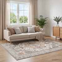 vidaXL Matta ORIZ Brun 240 x 240 cm 100% Polyester
