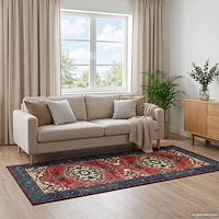 vidaXL Matta ORIZ Röd 80 x 200 cm 100% Polyester