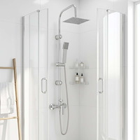 vidaXL Duschsystem Krom Rostfritt stål 21 x 48 x 112 cm