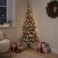 vidaXL Konstgjord julgran med julkulor 150 cm 150 LED-lampor Varmvit