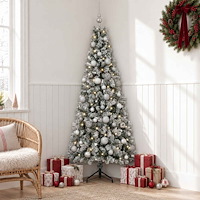 vidaXL Konstgjord julgran med julkulor 150 cm 150 LED-lampor Varmvit