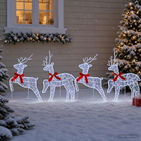 vidaXL Julren 4 st 80 LED-lampor Kallvit