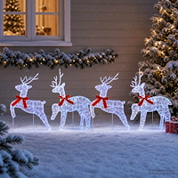 vidaXL Julren 4 st 80 LED-lampor Blå