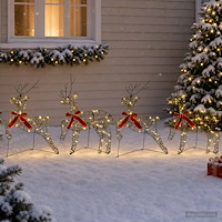 vidaXL Julren 4 st 80 LED-lampor Varmvit