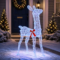 vidaXL 3D Julren LOVIISA 110 LED-lampor Blå 70 x 26 x 100 cm