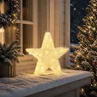 vidaXL 3D-julstjärna 50 LED-lampor Varmvit 55 x 53,5 x 10 cm
