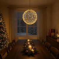 vidaXL Julfinialslampa 750 LED-lampor Varmvit Diameter 50 x 52 cm