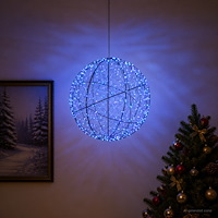 vidaXL Julfinialslampa 750 LED-lampor Blå Diameter 50 x 52 cm