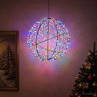 vidaXL Julfinialslampa 750 LED-lampor Mångfärgad Diameter 50 x 52 cm