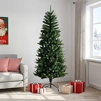 vidaXL Plast Hingad Julgran 210 cm PE och PVC Grön