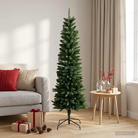 vidaXL Artificial Slim Christmas Tree 120 cm PE och PVC Grön