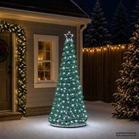 vidaXL Glittrig LED-julgran med fot EKENAS 180 cm 220 LED-lampor