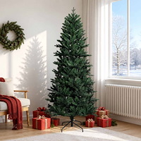 vidaXL Plast Hingad Julgran 180 cm PVC och PE Grön