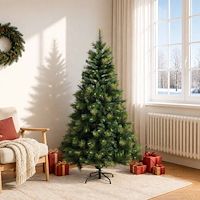 vidaXL Plast Hingad Julgran 180 cm PVC och metall Grön
