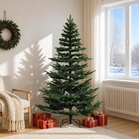 vidaXL Plast Hingad Julgran 180 cm PE & PVC Grön