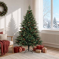 vidaXL Plast Hingad Julgran 180 cm PVC och metall Grön
